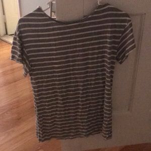 Gray Striped Tee